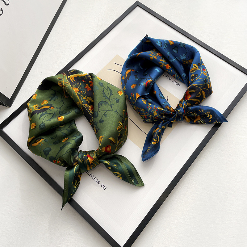 Scarf Silk Square - Foulard carré en soie naturelle 100%,