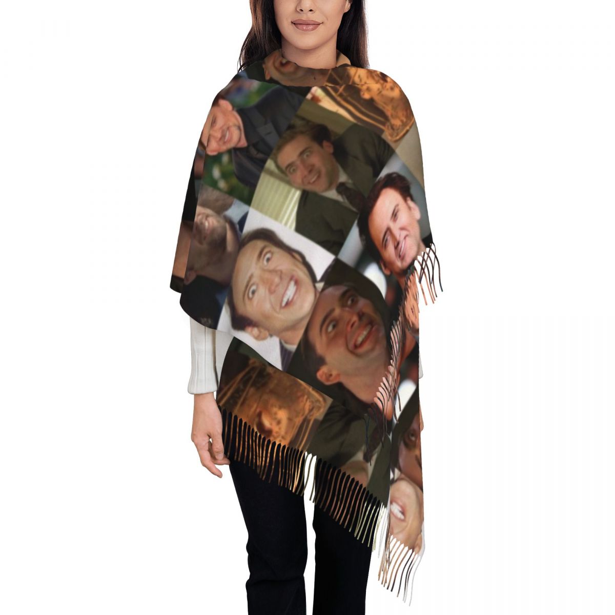 Nicolas Cage drôle visage Meme - Pashmina Wrap Large avis et prix