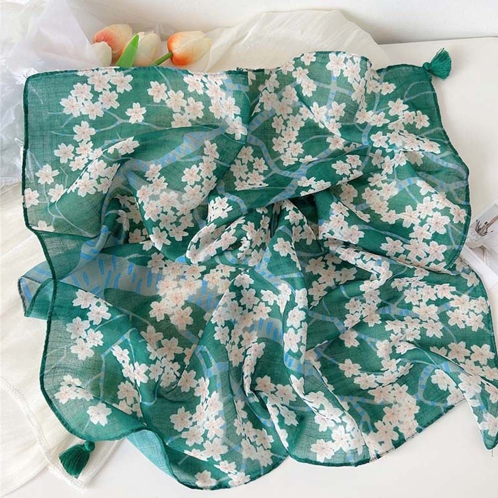 Foulard carré en coton et lin, - Bandana Cotton avis et prix