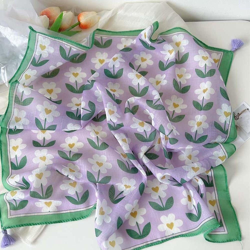 Foulard carré en coton et lin, - Bandana Cotton avis et prix