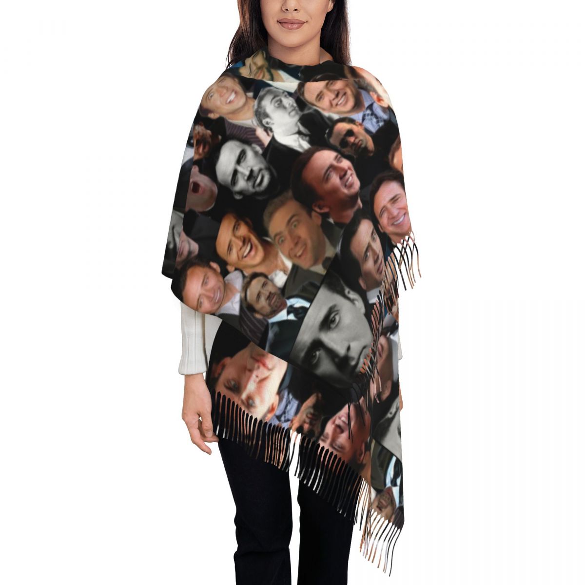 Nicolas Cage Colllage châle en - Pashmina Wrap Large avis et prix