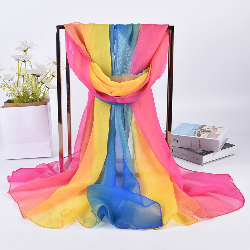 Écharpe longue en soie dégradé - Scarf Silk Square avis et prix