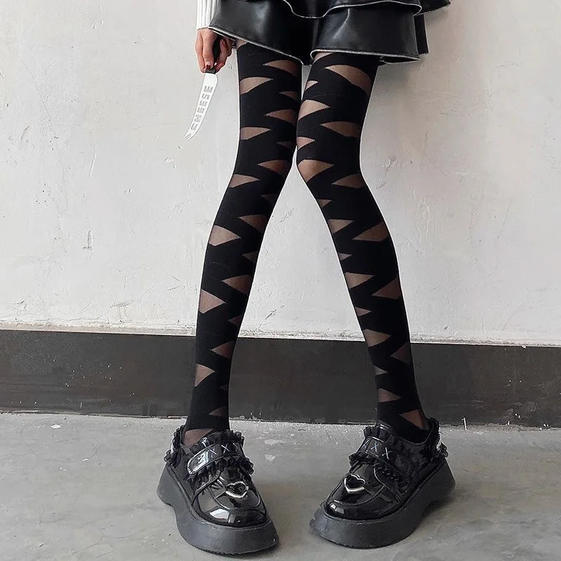 Collants croisés Lolita pour f - Silk Tie Striped avis et prix