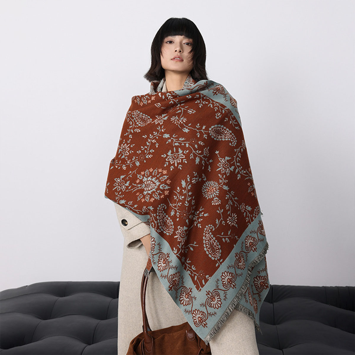 Luxe hiver Imitation cachemire - Woven Scarf Blanket avis et prix