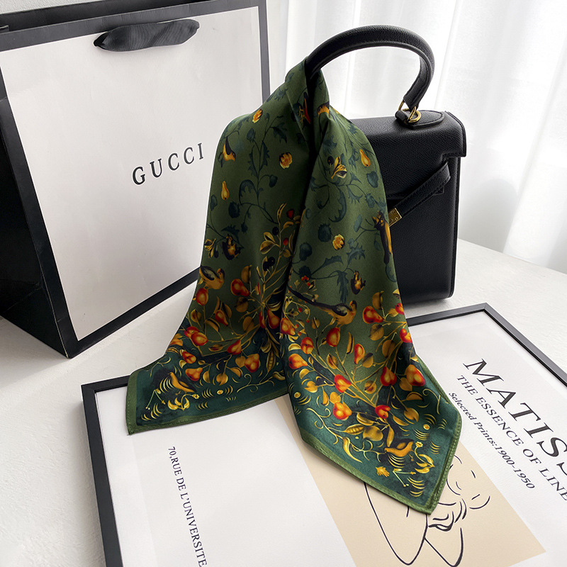 Foulard carré en soie naturell - Scarf Silk Square avis et prix