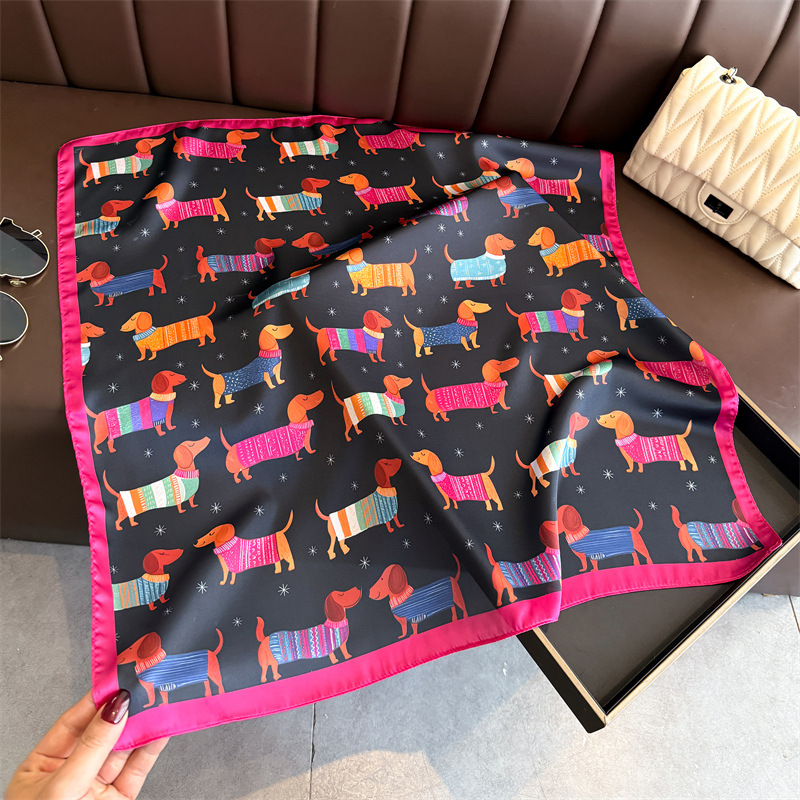 Foulard carré élégant en soie  - Scarf Silk Square avis et prix